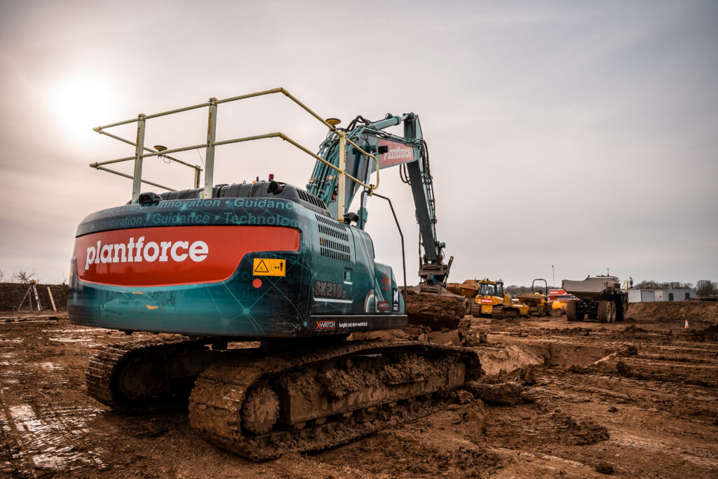 Plantforce Tracked Excavator Operating On Site