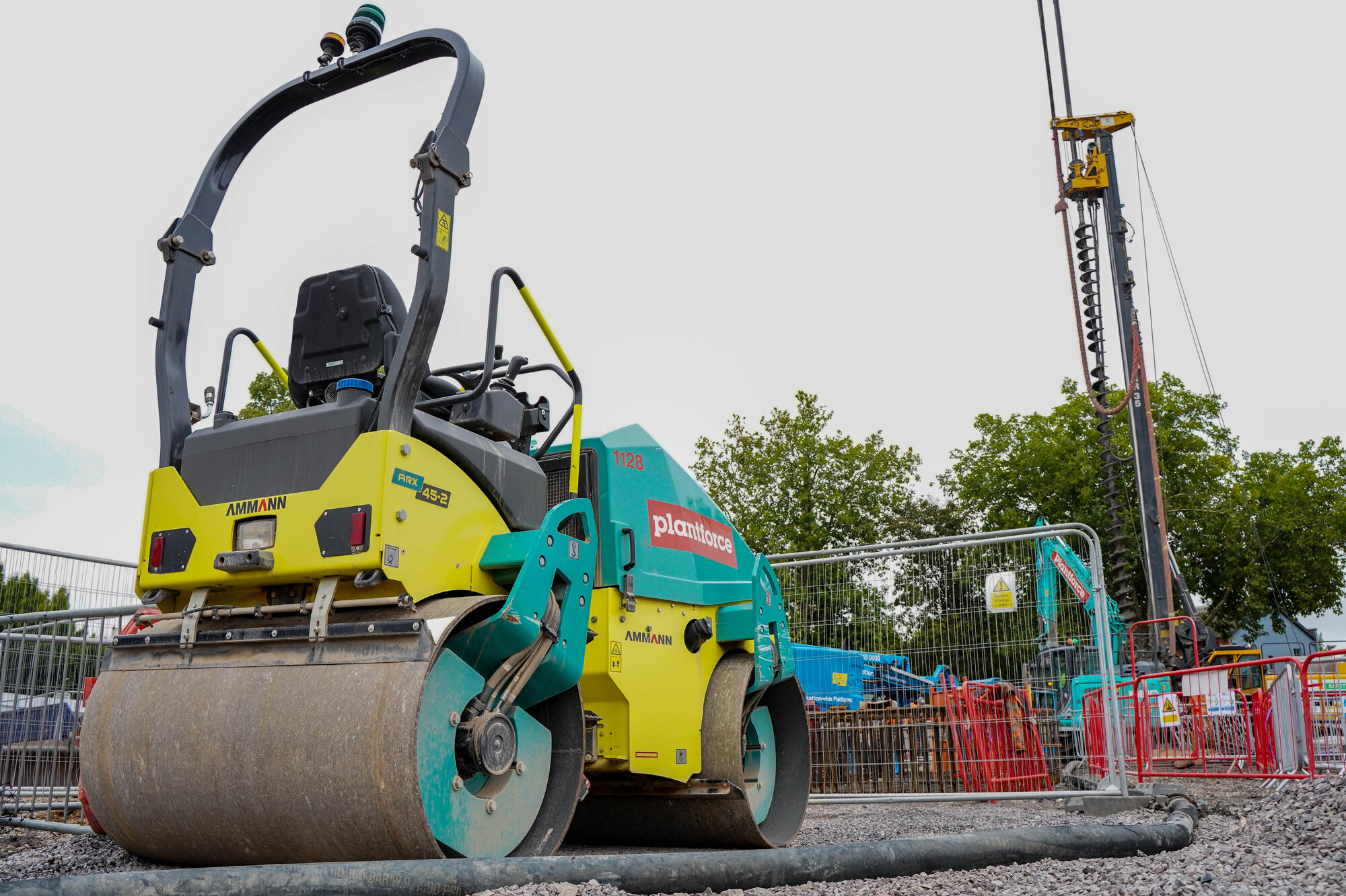 AMMANN Twin Drum Roller Operating On Site