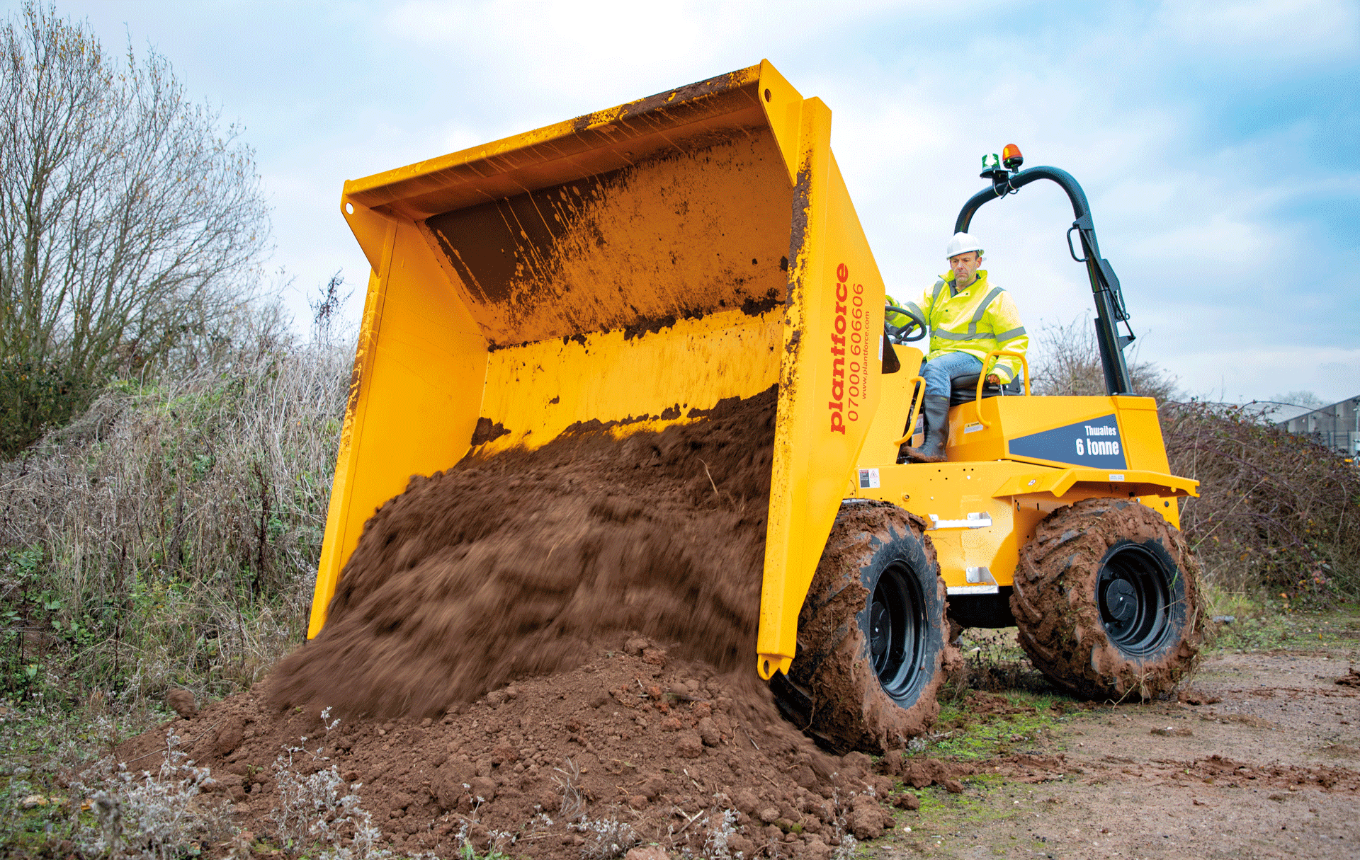 Thwaites 6T Dumper Operating On Site