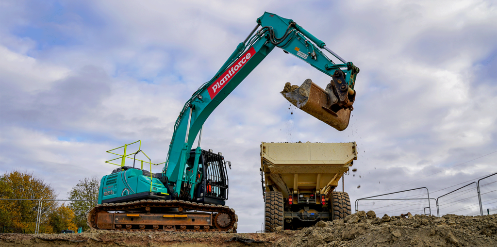 Plantforce Machinery Operating On Site