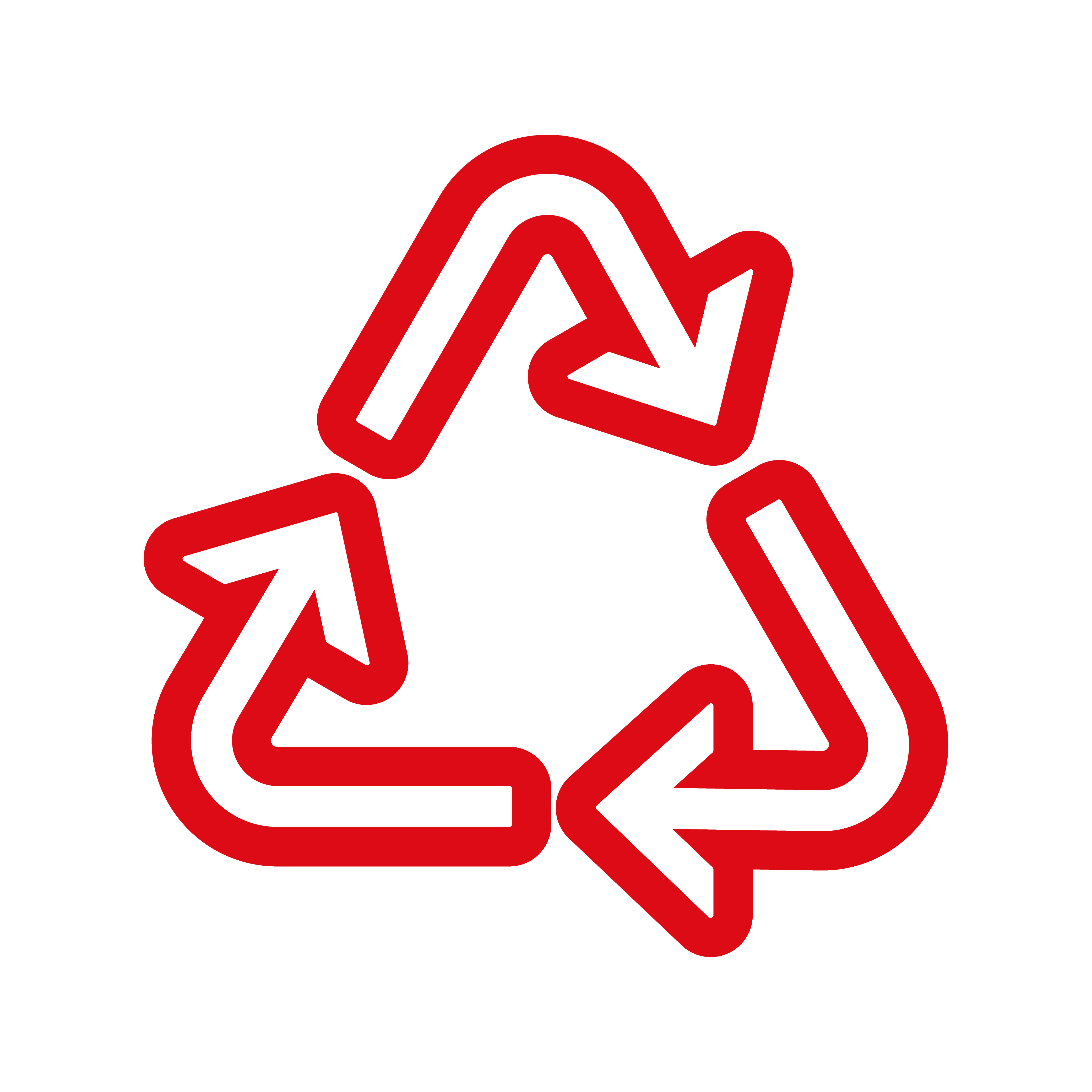 Red Recycling Graphic