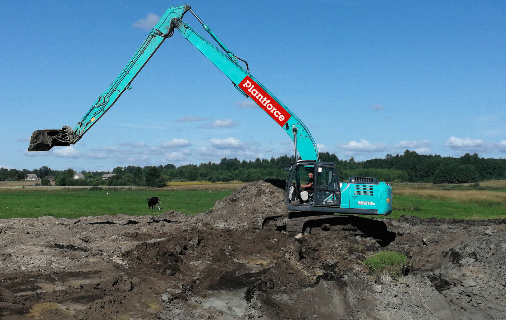 SK210LC Operating On Site